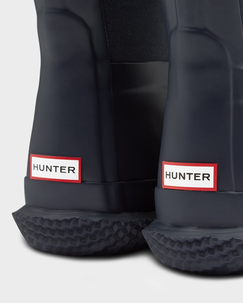 Botas De Neve Hunter Criança Azul Marinho - Original Big Insulated Roll Top Sherpa - 76EYLDOIW